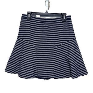 J Crew Striped Style E0123 Flare A-Lined Skirt Size 6